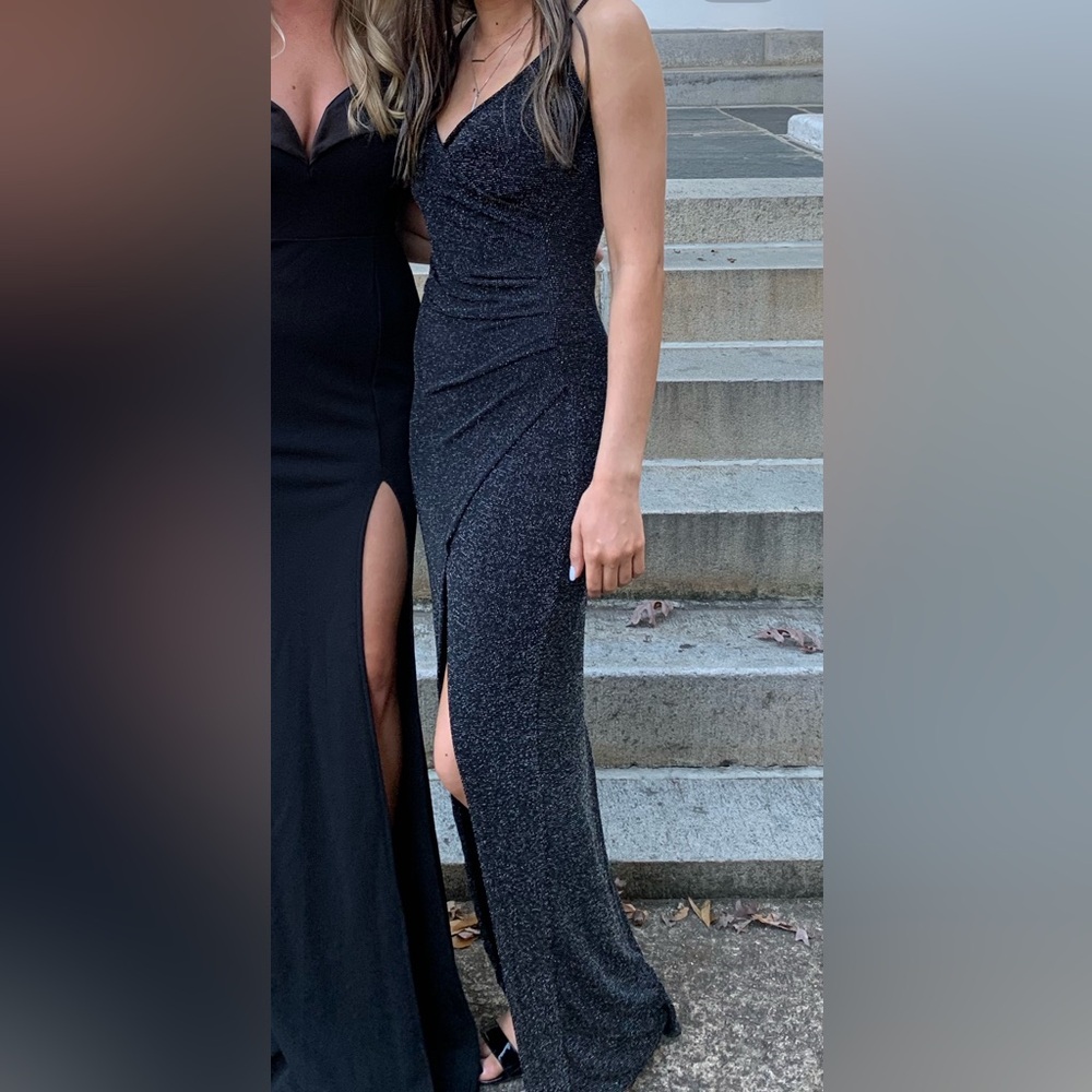 Sparkly Black and Silver Formal Dress